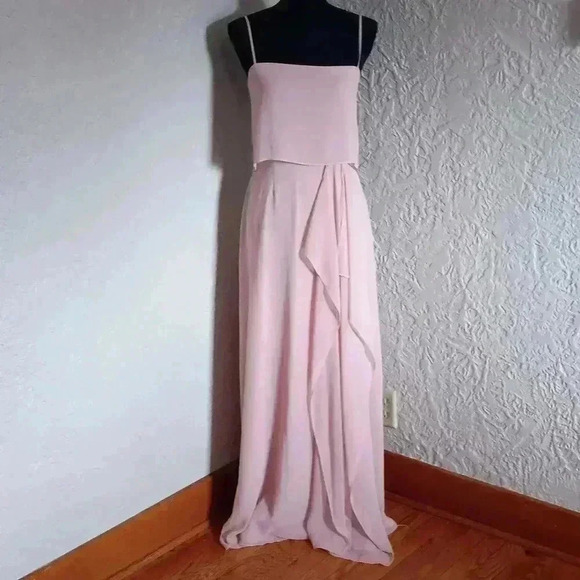 ROSSANNA POPOVER GOWN IN ROSE - Picture 1 of 7